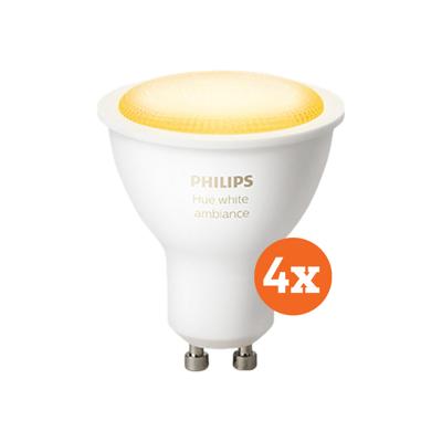 Philips Hue White Ambiance GU10 Bluetooth 4-pack Philips Hue White Ambiance GU10 Bluetooth 4-pack