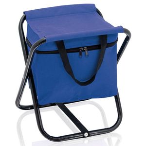 Opvouwbare stoel met koeltas blauw 26 x 34 x 32 cm   -