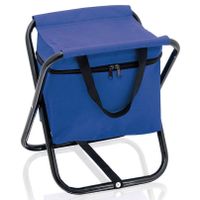 Opvouwbare stoel met koeltas blauw 26 x 34 x 32 cm   - - thumbnail