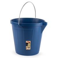 Blauwe schoonmaakemmer/huishoudemmer - 12 liter - 31 x 31 cm - plastic - thumbnail