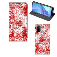 Mobiel BookCase OPPO A53 | A53s Angel Skull Rood