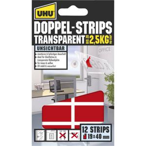 UHU 45515 45515 Dubbelzijdige zelfklevende strips UHU Transparant (l x b) 40 mm x 19 mm 12 stuk(s)