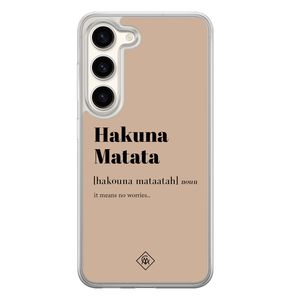 Samsung Galaxy S23 hybride hoesje - Hakuna matata