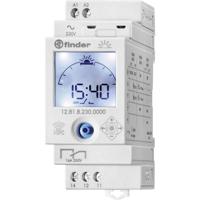 Finder 12.81.8.230.0000 Schakelklok voor DIN-rails 230 V/AC 1x wisselcontact 16 A 250 V/AC Astronomisch