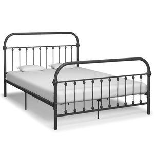 Bedframe metaal grijs 120x200 cm