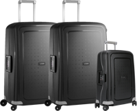 Samsonite S'cure Spinner 75+55+75cm Black kofferset