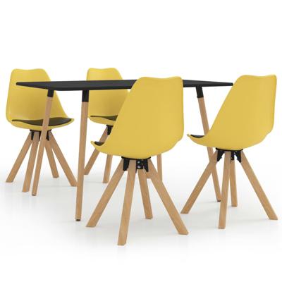 vidaXL 5-delige Eethoek geel en zwart vidaXL 5-delige Eethoek geel en zwart