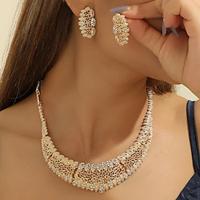 Bruidssieradensets 2 Strass 1 Ketting Oorbellen Dames Elegant Luxe Schattig Kroonluchters Kostbaar Ovaal Sieraden set Voor Bruiloft Feest Feest / Avond Lightinthebox - thumbnail