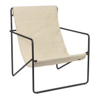 ferm LIVING Desert Fauteuil - Black/Cloud