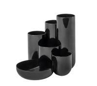 HAN Bureaukoker CAMPUS met 5 buizen en 1 schaal voor kleine onderdelen, 17480-13, zwart