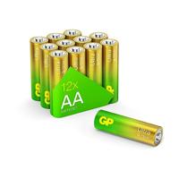 GP Ultra Alkaline batterijen AA, Longlife, 1,5 V, mignon batterijen, LR06, 12 stuks voorraadverpakking, de nieuwe G-TECH-technologie