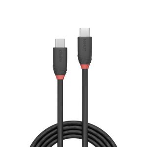 LINDY USB-kabel USB 3.2 Gen2x2 USB-C stekker, USB-C stekker 1.00 m Zwart Stekker past op beide manieren 36906