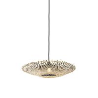 QAZQA - Oosters Oosterse hanglamp bamboe 50 cm - Rina | Woonkamer | Slaapkamer | Keuken - Bamboe Rond - E27 Geschikt voor LED - Max. 1 x 60 Watt