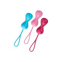 Power Balls Kegel Set of 3 - Turquoise/Red/Pink - thumbnail