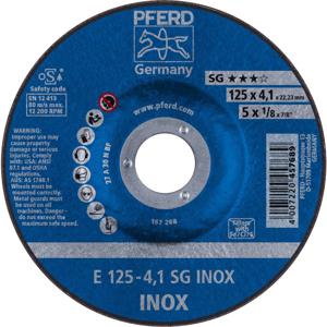 PFERD 62212423 Sg Inox Afbraamschijf gebogen Diameter 125 mm Boordiameter 22.23 mm 10 stuk(s)