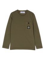 Stone Island Junior t-shirt à motif Compass signature - Vert - thumbnail