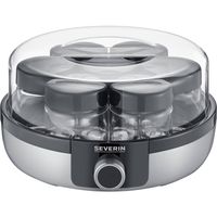 Severin 3521 Yoghurtmaker RVS (geborsteld), Zwart