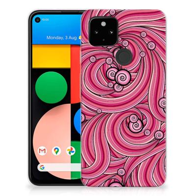 Google Pixel 4a 5G Hoesje maken Swirl Pink