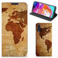 Samsung Galaxy A70 Book Cover Wereldkaart