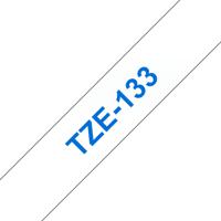 Brother TZe-133 Labeltape Tapekleur: Transparant Tekstkleur: Blauw 12 mm 8 m