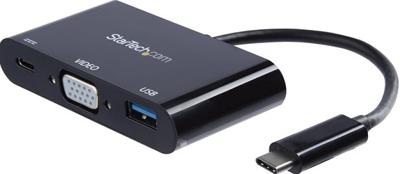 .com USB-C naar VGA multifunctionele adapter met Power Delivery en USB-A poort - USB Type-C naar VGA - USB C laptop reisadapter - Dockingstation - USB-C  Thunderbolt 3 - VGA