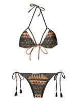 Brigitte bikini imprimé à dos-nu - Multicolore