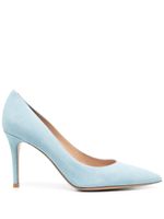 Gianvito Rossi escarpins en daim à bout pointu - Bleu