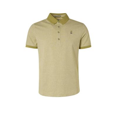 No Excess gemêleerde regular fit polo kaki