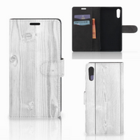 Sony Xperia XZ | Sony Xperia XZs Book Style Case White Wood