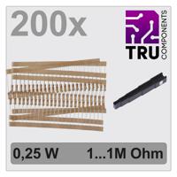 TRU COMPONENTS TC-12888460 T22P058 Koolfilmweerstand assortiment Axiaal bedraad 0.25 W 5 % 200 stuk(s)