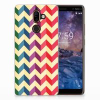 Nokia 7 Plus TPU bumper Zigzag Multi Color - thumbnail