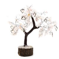 Edelsteenboom Rozenkwarts met Harten - Liefde - (22 cm)