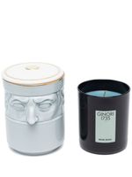 GINORI 1735 bougeoir Il Seguace et bougie parfumée Water Musc Road (190 g) - Bleu - thumbnail