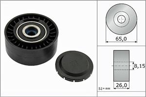 Geleide rol/omdraairol, Poly V-riem INA, Diameter (mm)65mm, u.a. für Audi, VW, Seat