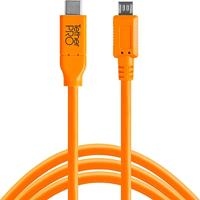 Tether Tools USB-C zu 2.0 Micro- B 5-Pin 4,60m orange Nur Datenübertragung. Nicht zum Laden bestimmt.