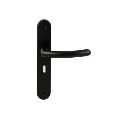 Hardbrass Deurkruk Helsinki op ovaal langschild sleutelgat 56mm - zwart Hardbrass Deurkruk Helsinki op ovaal langschild sleutelgat 56mm - zwart