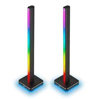 Corsair iCUE LT100 Smart Lighting Towers Starter Kit (Twee torens van 422 mm hoog met elk 46 aanpasbare LED's, ingebouwde lichtverspreiding, verwijderbare koptelefoonhouder) Zwart
