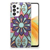 Samsung Galaxy A33 5G TPU Case Purple Flower - thumbnail