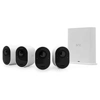 Arlo Ultra 2 draadloze WiFi-beveiligingscamera voor buiten, 4K UHD, 180˚ kleurennachtzicht, sirene, bewegingsdetectie, 2-weg-audio, Smart Hub inbegrepen, incl. proefp. Arlo Secure, 4 cam-kit, wit