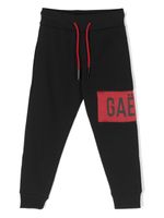 Gaelle Paris Kids pantalon de jogging fuselé à logo imprimé - Noir