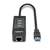 LINDY 43176 - USB 3.1 Hub en Gigabit Ethernet Adapter