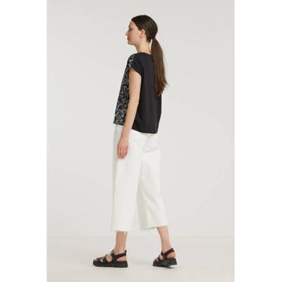 Inwear top met all over print zwart/wit