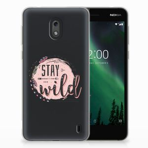 Nokia 2 Telefoonhoesje met Naam Boho Stay Wild