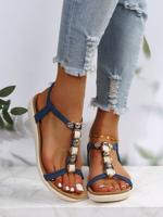 Kralen Boho Casual Vlak Sandalen
