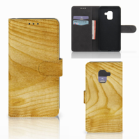Samsung Galaxy A8 2018 Book Style Case Licht Hout