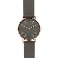 Horlogeband Skagen SKW2794 Leder Antracietgrijs 18mm - thumbnail