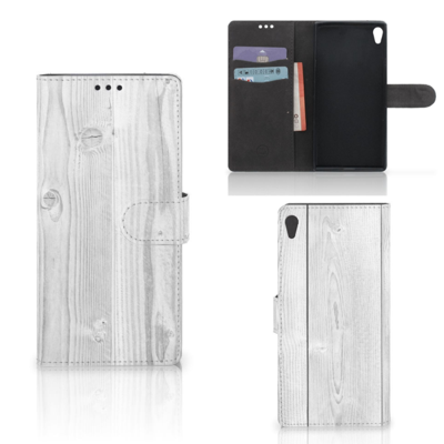 Sony Xperia XA Ultra Book Style Case White Wood Sony Xperia XA Ultra Book Style Case White Wood