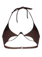 Mugler haut de bikini à dos-nu - Marron