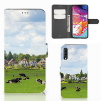 Samsung Galaxy A70 Telefoonhoesje met Pasjes Koeien - thumbnail