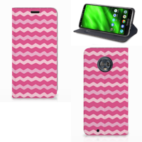 Motorola Moto G6 Hoesje met Magneet Waves Pink